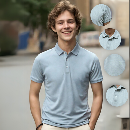 NAUTICON PISTA GREEN POLO T-SHIRT FOR MEN  MELANGE