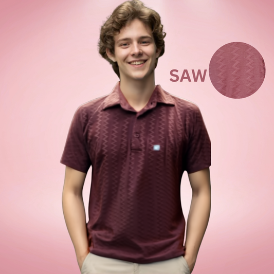 Nauticon Summer Saw Jacquard Polo T-Shirt for Men – Gazri