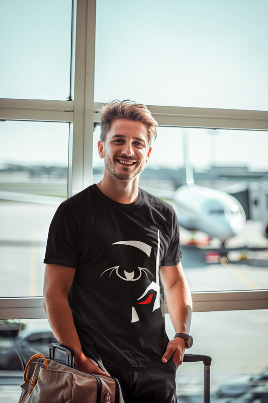 Stylish Abstract Face Art T-Shirt for Men | Rich Cotton | Airport Look Ready