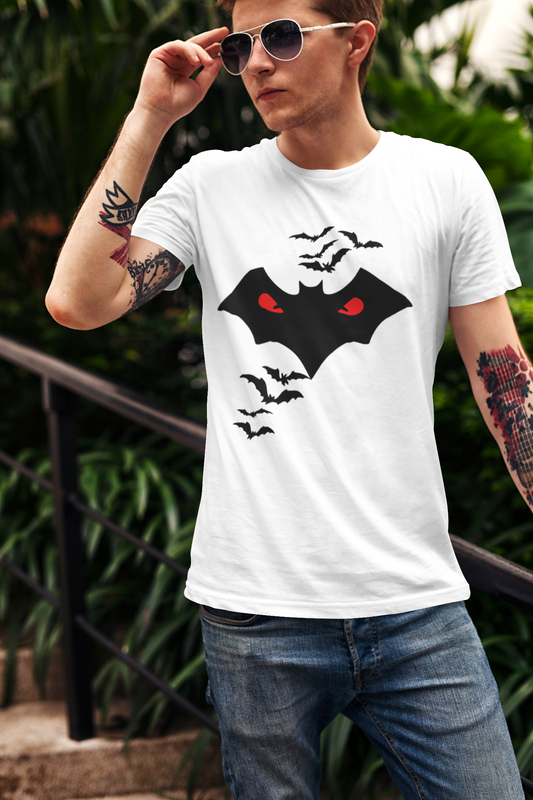 Men’s Graphic T-Shirt – "Bat Eyes" Minimal Streetwear Design