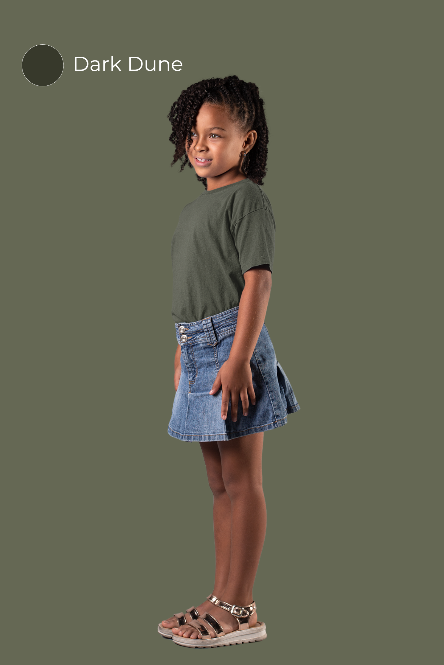 Girl's Pack of 3 Crew Neck Tshirt