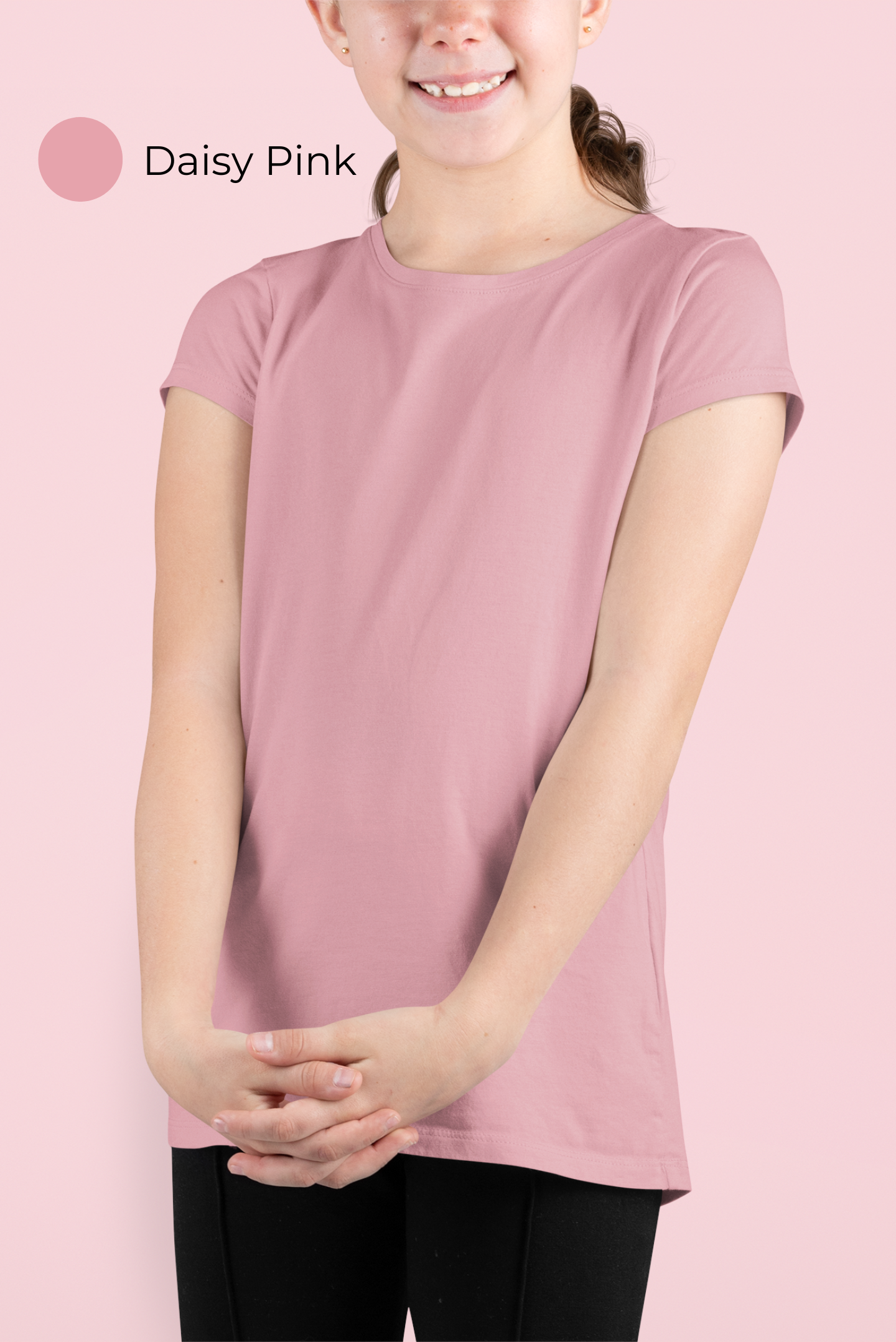 Girl's Pack of 3 Crew Neck Tshirt