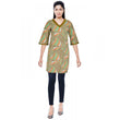 Women's Rayon Kurtis (Green, Multi, S)