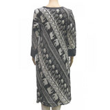 Women's Rayon Kurtis (Black, White, XL)