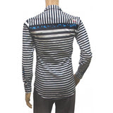 Mens Cotton Casual Men Shirts (Blue, White, XS)