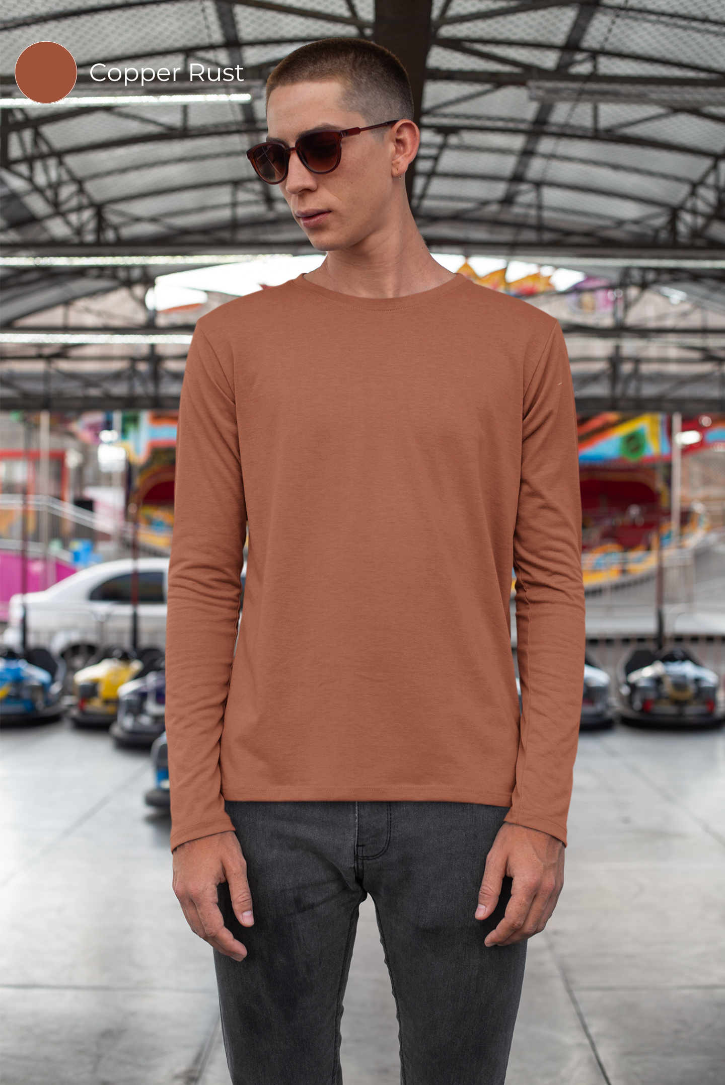 Men's Pack of 10 Full Sleeves Crew Neck T-Shirt