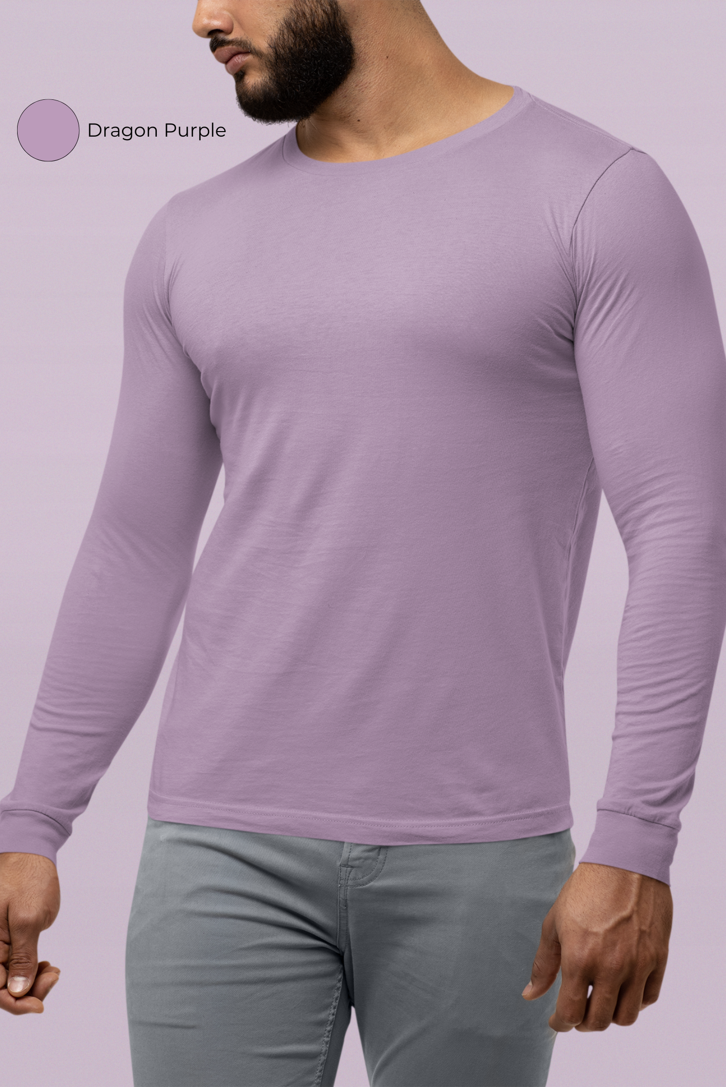 Men's Pack of 10 Full Sleeves Crew Neck T-Shirt
