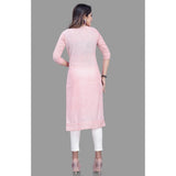 Women's Cotton Straight Kurti (Pink)