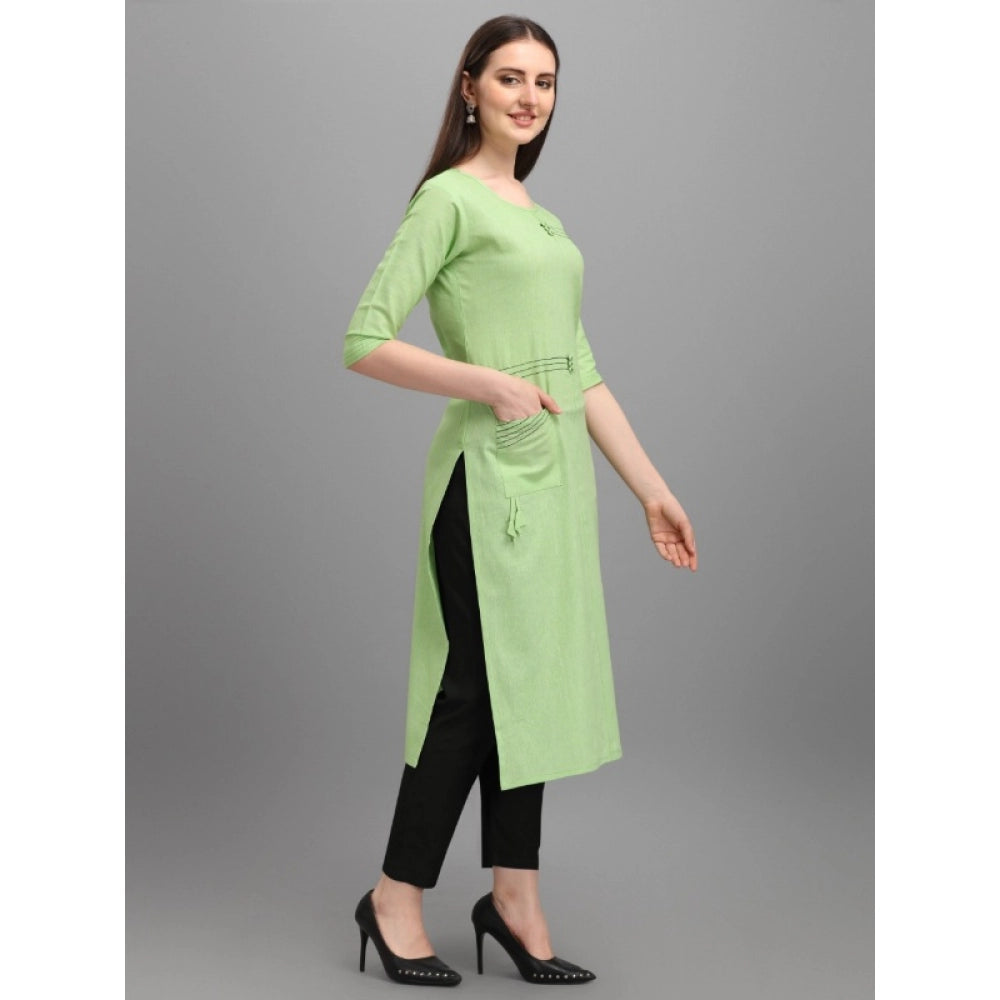 Women's Cotton Straight Kurti (Pista)