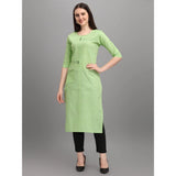 Women's Cotton Straight Kurti (Pista)