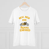 Generic Men's PC Cotton Bike Ride Design Printed T Shirt (Color: White, Thread Count: 180GSM)