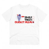 Generic Men's PC Cotton Cricket Design Printed T Shirt (Color: White, Thread Count: 180GSM)