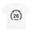 Generic Men's PC Cotton 26th Anniversary Printed T Shirt (Color: White, Thread Count: 180GSM)