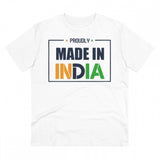 Generic Men's PC Cotton Made In India Printed T Shirt (Color: White, Thread Count: 180GSM)