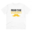 Generic Men's PC Cotton Proud To Be Gujarati Printed T Shirt (Color: White, Thread Count: 180GSM)