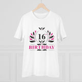 Generic Men's PC Cotton 16th Birthday Printed T Shirt (Color: White, Thread Count: 180GSM)
