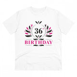 Generic Men's PC Cotton 36th Birthday Printed T Shirt (Color: White, Thread Count: 180GSM)