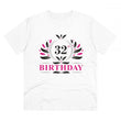 Generic Men's PC Cotton 32nd Birthday Printed T Shirt (Color: White, Thread Count: 180GSM)