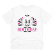 Generic Men's PC Cotton 54th Birthday Printed T Shirt (Color: White, Thread Count: 180GSM)