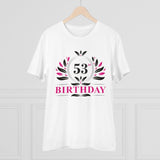 Generic Men's PC Cotton 53rd Birthday Printed T Shirt (Color: White, Thread Count: 180GSM)