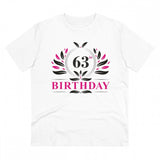 Generic Men's PC Cotton 63rd Birthday Printed T Shirt (Color: White, Thread Count: 180GSM)