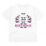 Generic Men's PC Cotton 55th Birthday Printed T Shirt (Color: White, Thread Count: 180GSM)