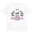 Generic Men's PC Cotton 69th Birthday Printed T Shirt (Color: White, Thread Count: 180GSM)