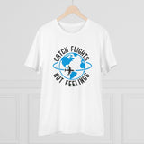 Men's PC Cotton Explore The Unseen Printed T Shirt (Color: White, Thread Count: 180GSM)
