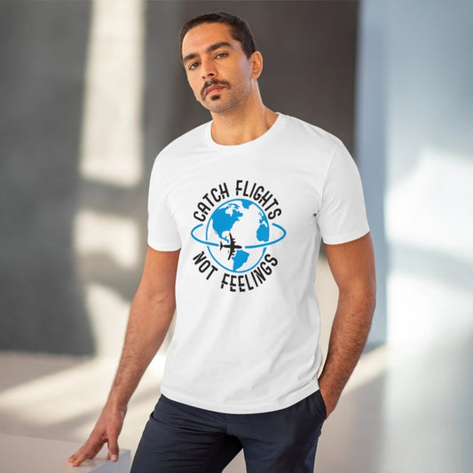 Men's PC Cotton Explore The Unseen Printed T Shirt (Color: White, Thread Count: 180GSM)