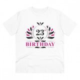 Generic Men's PC Cotton 23rd Birthday Printed T Shirt (Color: White, Thread Count: 180GSM)