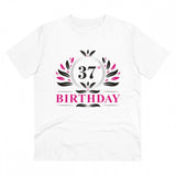 Generic Men's PC Cotton 37th Birthday Printed T Shirt (Color: White, Thread Count: 180GSM)