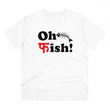 Generic Men's PC Cotton Oh Fish Printed T Shirt (Color: White, Thread Count: 180GSM)