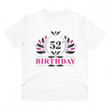Generic Men's PC Cotton 52nd Birthday Printed T Shirt (Color: White, Thread Count: 180GSM)