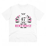 Generic Men's PC Cotton 47th Birthday Printed T Shirt (Color: White, Thread Count: 180GSM)