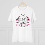 Generic Men's PC Cotton 100th Birthday Printed T Shirt (Color: White, Thread Count: 180GSM)