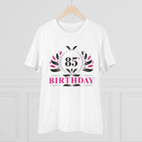 Generic Men's PC Cotton 85th Birthday Printed T Shirt (Color: White, Thread Count: 180GSM)