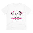 Generic Men's PC Cotton 15th Birthday Printed T Shirt (Color: White, Thread Count: 180GSM)