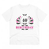 Generic Men's PC Cotton 40th Birthday Printed T Shirt (Color: White, Thread Count: 180GSM)