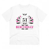 Generic Men's PC Cotton 51st Birthday Printed T Shirt (Color: White, Thread Count: 180GSM)