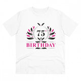 Generic Men's PC Cotton 75th Birthday Printed T Shirt (Color: White, Thread Count: 180GSM)