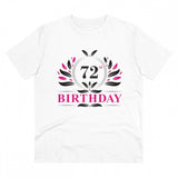 Generic Men's PC Cotton 72nd Birthday Printed T Shirt (Color: White, Thread Count: 180GSM)