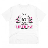 Generic Men's PC Cotton 67th Birthday Printed T Shirt (Color: White, Thread Count: 180GSM)