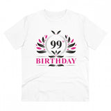 Generic Men's PC Cotton 99th Birthday Printed T Shirt (Color: White, Thread Count: 180GSM)