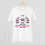 Generic Men's PC Cotton 98th Birthday Printed T Shirt (Color: White, Thread Count: 180GSM)