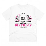 Generic Men's PC Cotton 85th Birthday Printed T Shirt (Color: White, Thread Count: 180GSM)