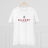 Generic Men's PC Cotton Me Bhaghi Printed T Shirt (Color: White, Thread Count: 180GSM)