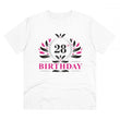 Generic Men's PC Cotton 28th Birthday Printed T Shirt (Color: White, Thread Count: 180GSM)
