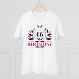 Generic Men's PC Cotton 66th Birthday Printed T Shirt (Color: White, Thread Count: 180GSM)