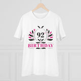 Generic Men's PC Cotton 92nd Birthday Printed T Shirt (Color: White, Thread Count: 180GSM)