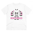 Generic Men's PC Cotton 84th Birthday Printed T Shirt (Color: White, Thread Count: 180GSM)